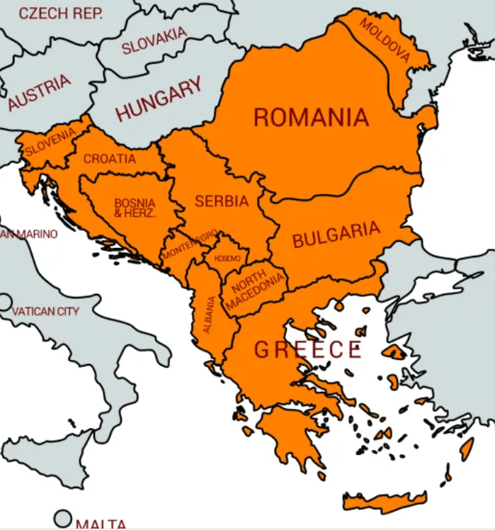 quali sono i paesi balcanici